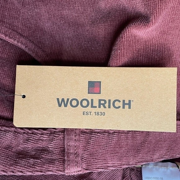 NWT Woolrich Holly Hills Stretch Corduroy Pants Brick Red Straight Leg Size 14 - Picture 7 of 11